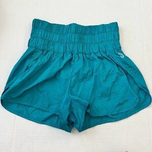 FP Movement by Free People Teal The Way Home Athletic Workout Shorts Medium